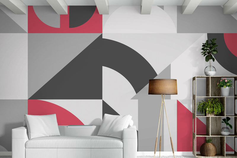 red modern peel and stick wallpaper diy