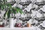 butterfly print diy peel and stick wallpaper