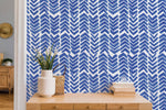 blue boho peel and stick wallpaper diy