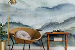 sea blue watercolor modern peel and stick wallpaper