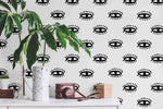 eye diy peel and stick wallpaper black white